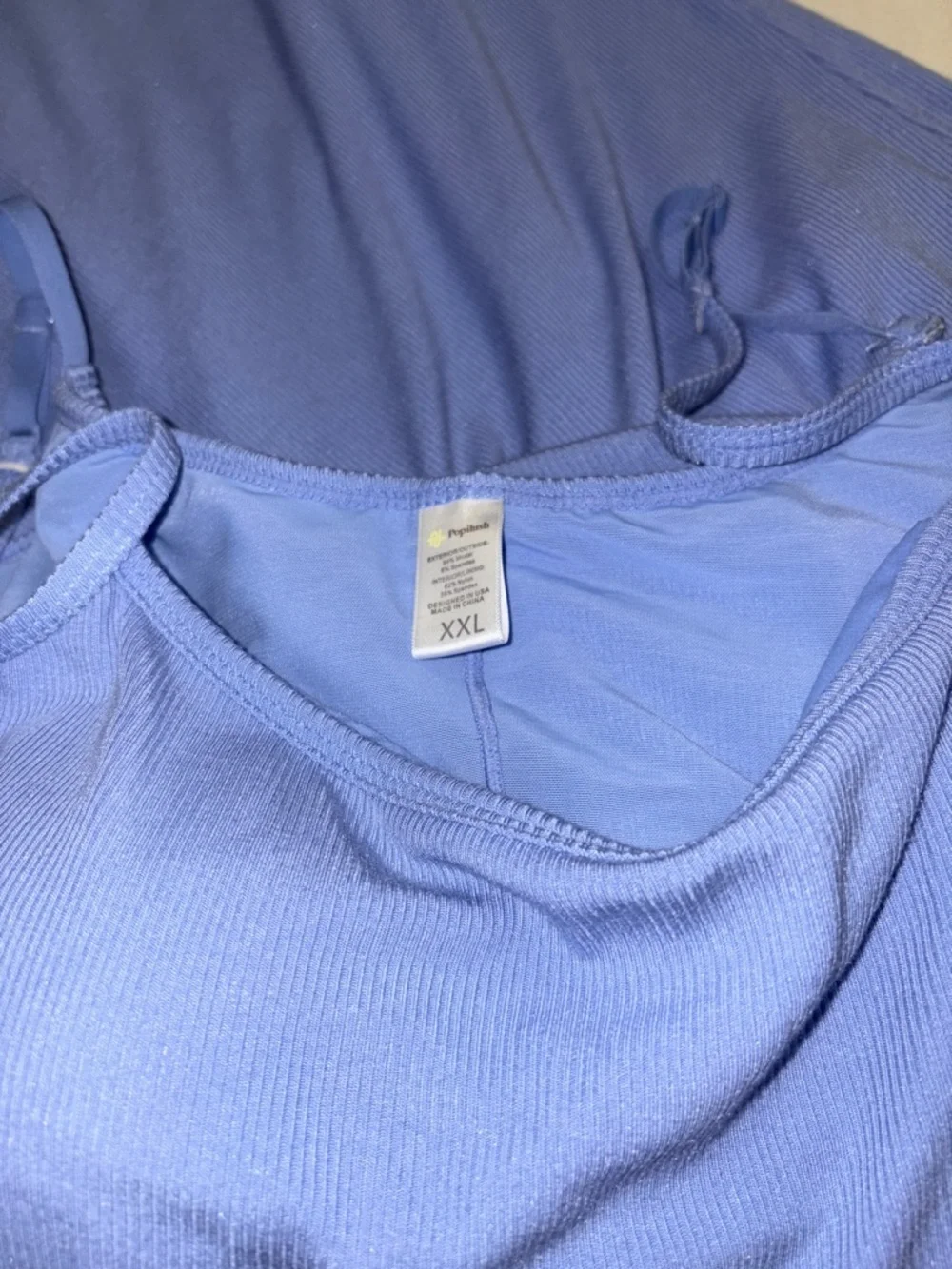 Popilush Shapewear Modal Slimming Maxi Slip Dress Sz XXL Light Blue- Periwinkle
